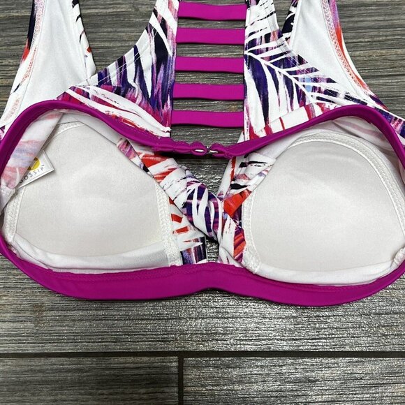 NWT GO by Gossip Palm Dazed Strappy-Back Bralette Bikini Top SizeSmall Athletic - Picture 7 of 12